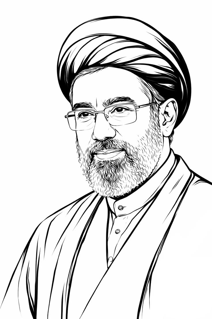 Mojtaba Khamenei Metal Frame Portrait – With Light & Without Light