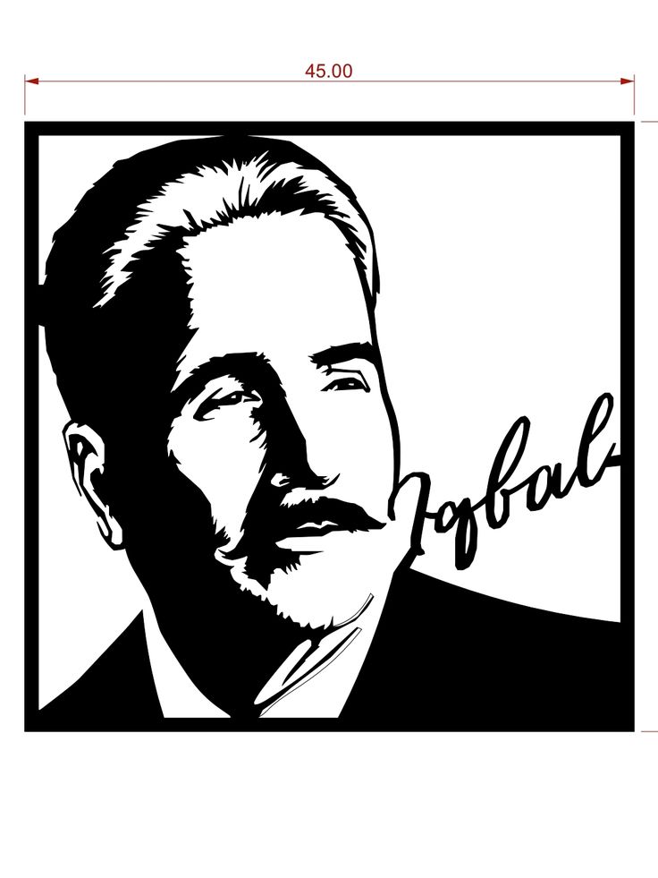 Allama Iqbal Metal Portrait – With Light & Without Light