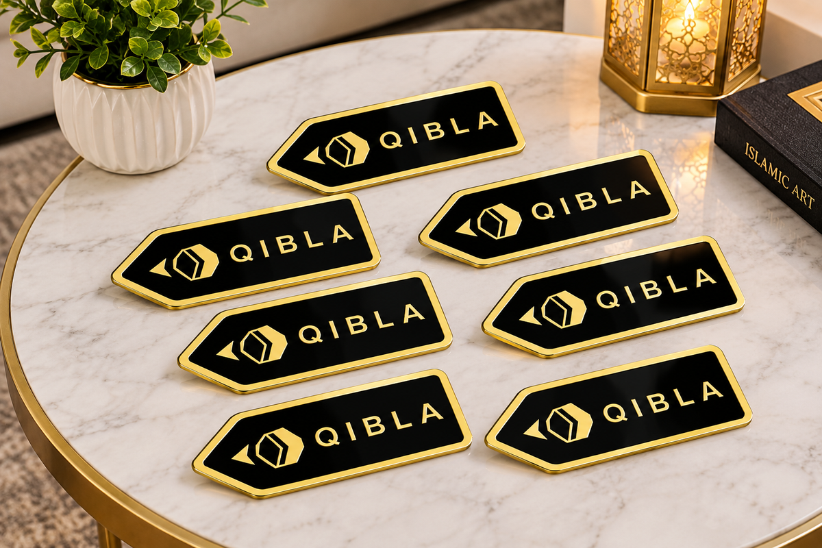Qibla Direction Acrylic Wall Decor Pack of 7