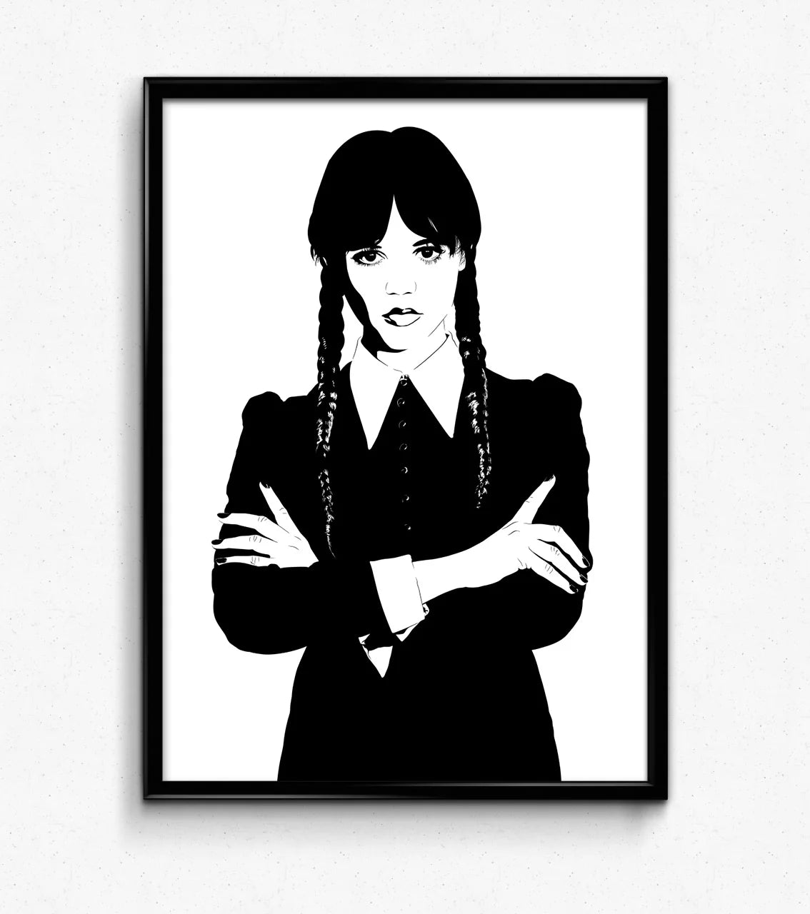 Wednesday Addams Metal Portrait – With Light & Without Light