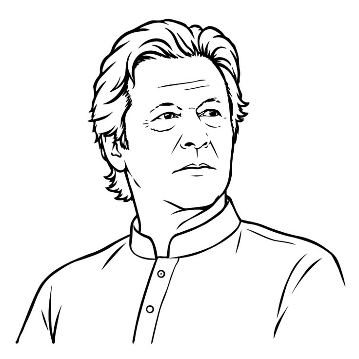 Imran Khan Premium Metal Sketch (With Light) or (Without light)