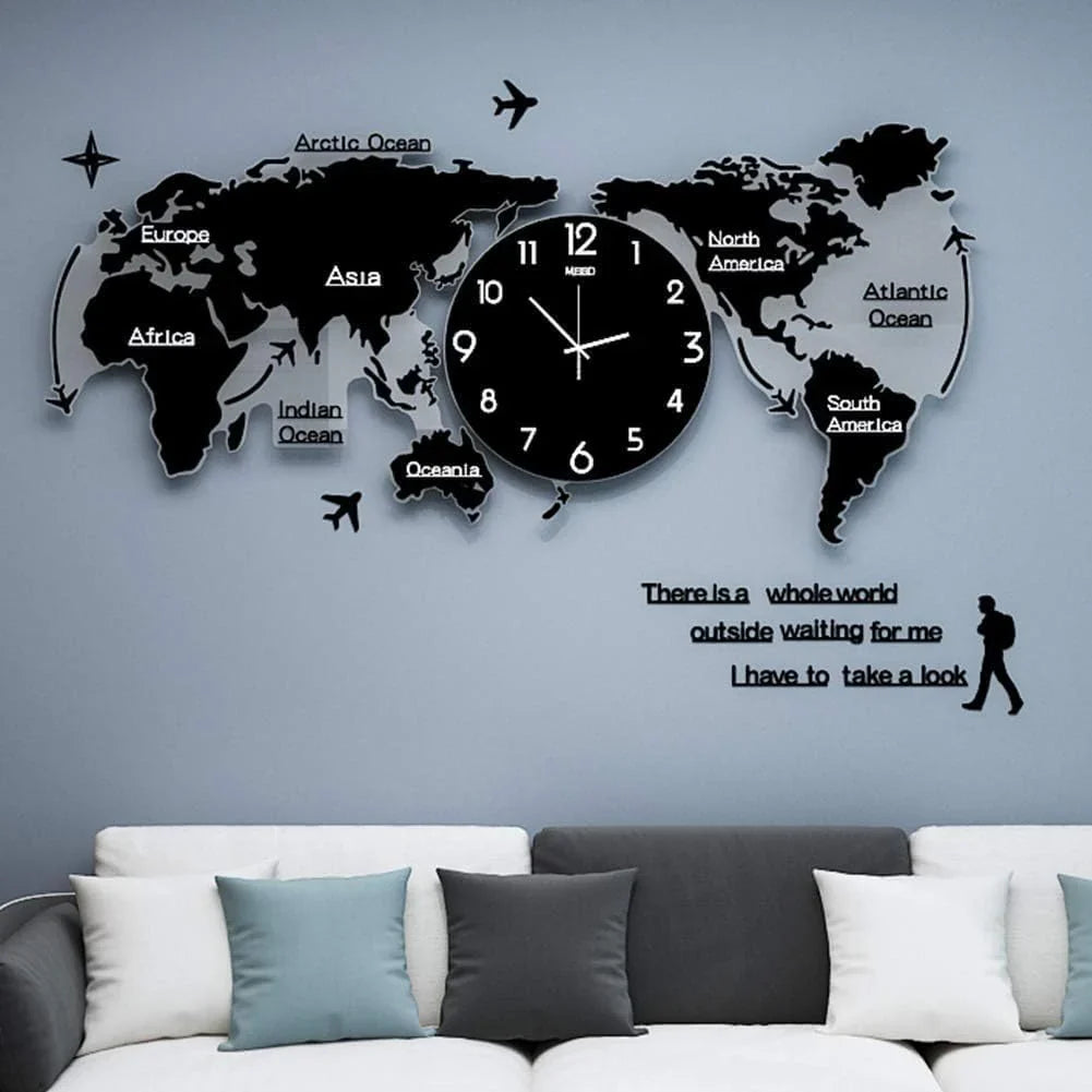World Map Wall Clock - Wall Clock