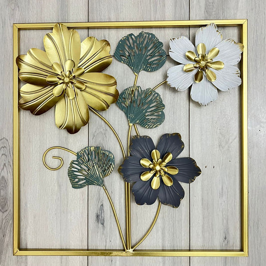 Imported Premium Quality Metal Flower Frame – Elegant Decorative Wall Art