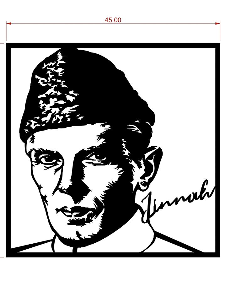 Quaid-e-Azam Metal Portrait – With Light & Without Light