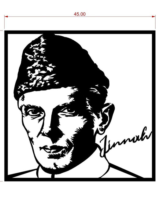 Quaid-e-Azam Metal Portrait – With Light & Without Light