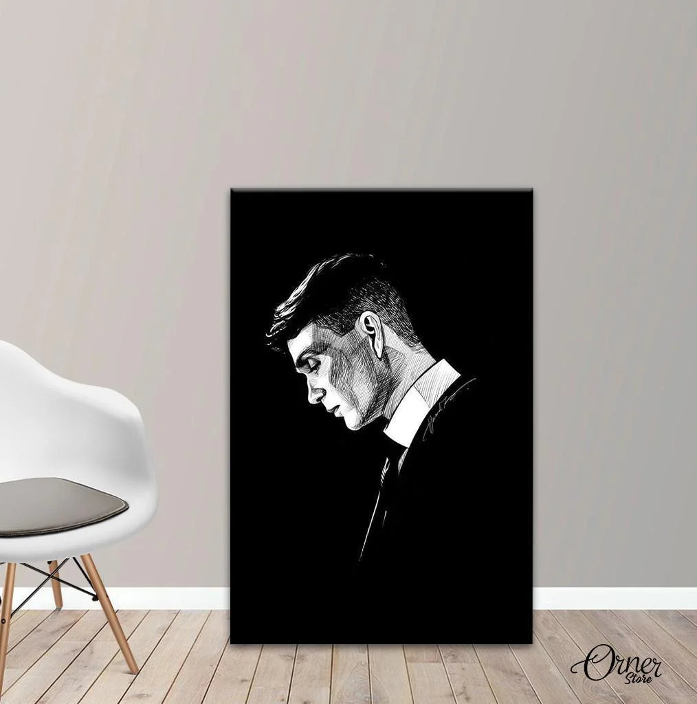 Thomas Shelby Metal Portrait – With Light & Without Light
