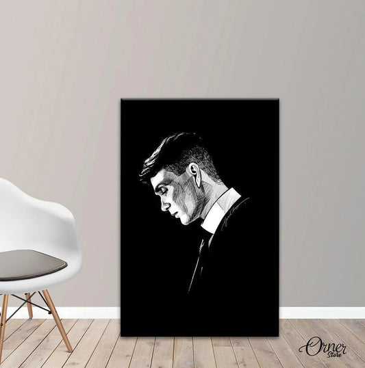 Thomas Shelby Metal Portrait – With Light & Without Light