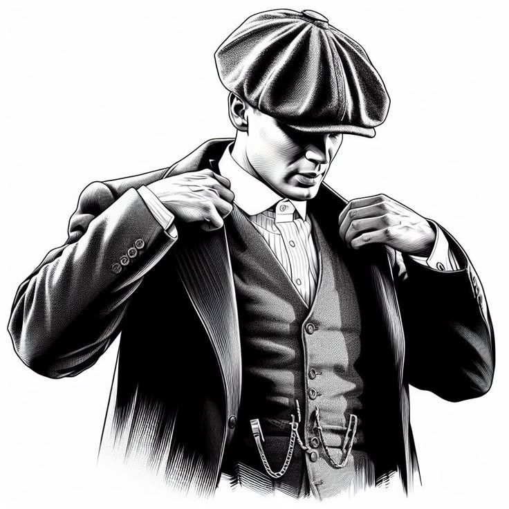 Thomas Shelby Metal Portrait – With Light & Without Light