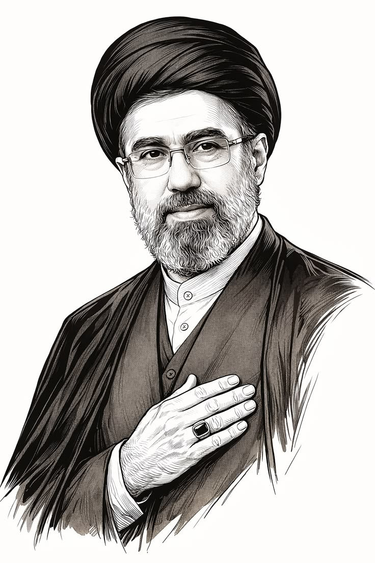 Mojtaba Khamenei Metal Portrait – With Light & Without Light