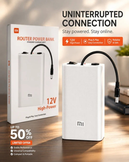 12V 20,000mAh WiFi Router UPS Power Bank