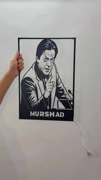 Imran Khan Metal Portrait (with light) or (without light)