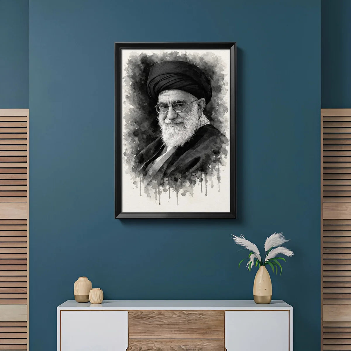 الشهيد السعيد السيد علي الحسيني الخامنئي – Metal Frame Wall Art (With Light &amp; Without Light)